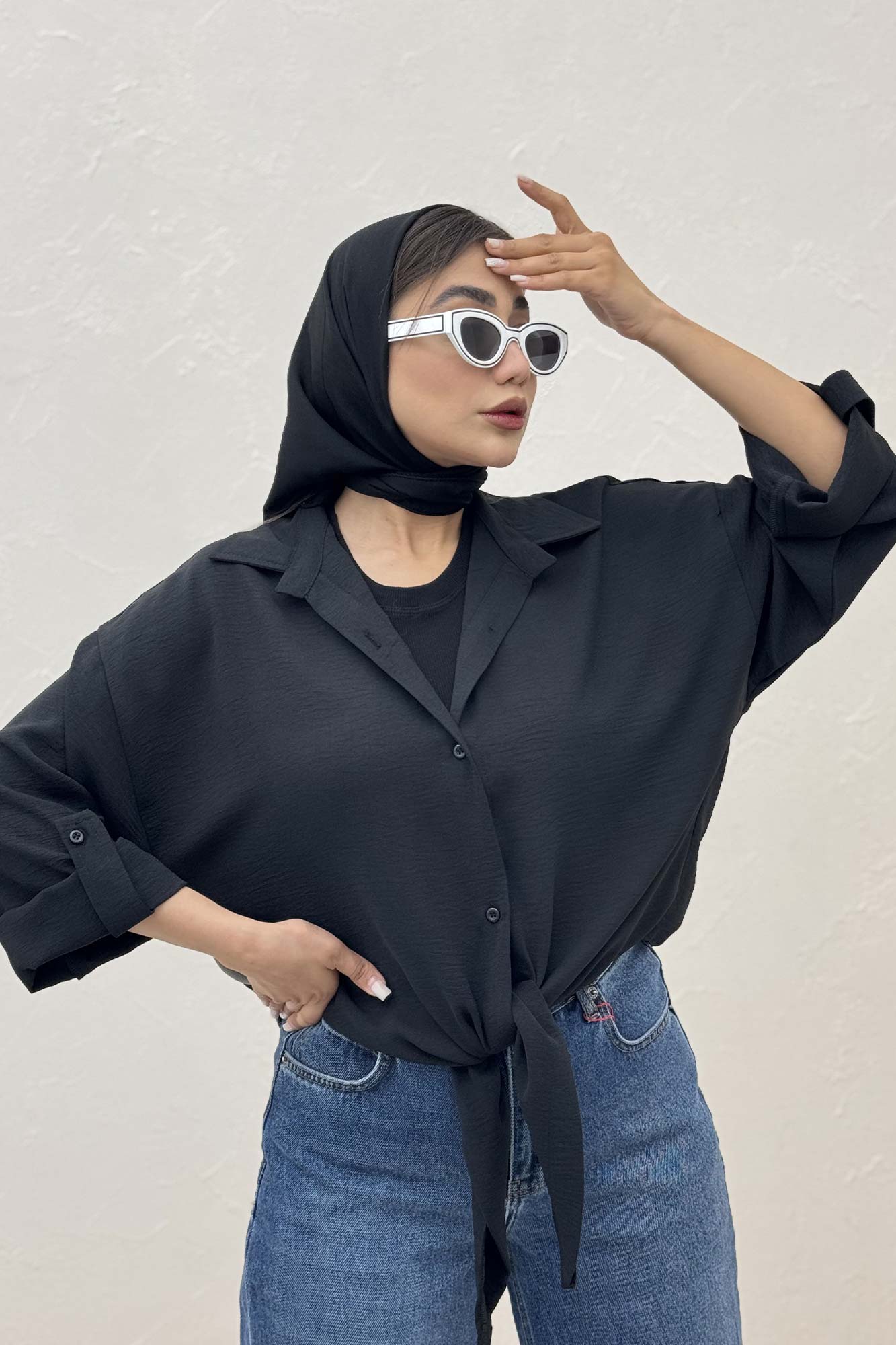 شومیز ابروبادی پایین گره