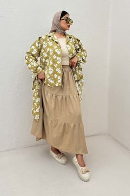 شومیز مانتویی ونوس گلدار مچ پیچ 