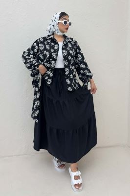 شومیز مانتویی ونوس گلدار مچ پیچ