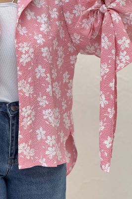 شومیز مانتویی ونوس گلدار مچ پیچ 