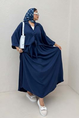 شومیز شانتون پایین گره تک جیب