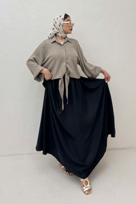 شومیز شانتون پایین گره تک جیب