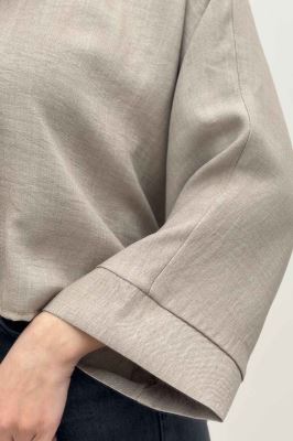 شومیز شانتون پایین گره تک جیب