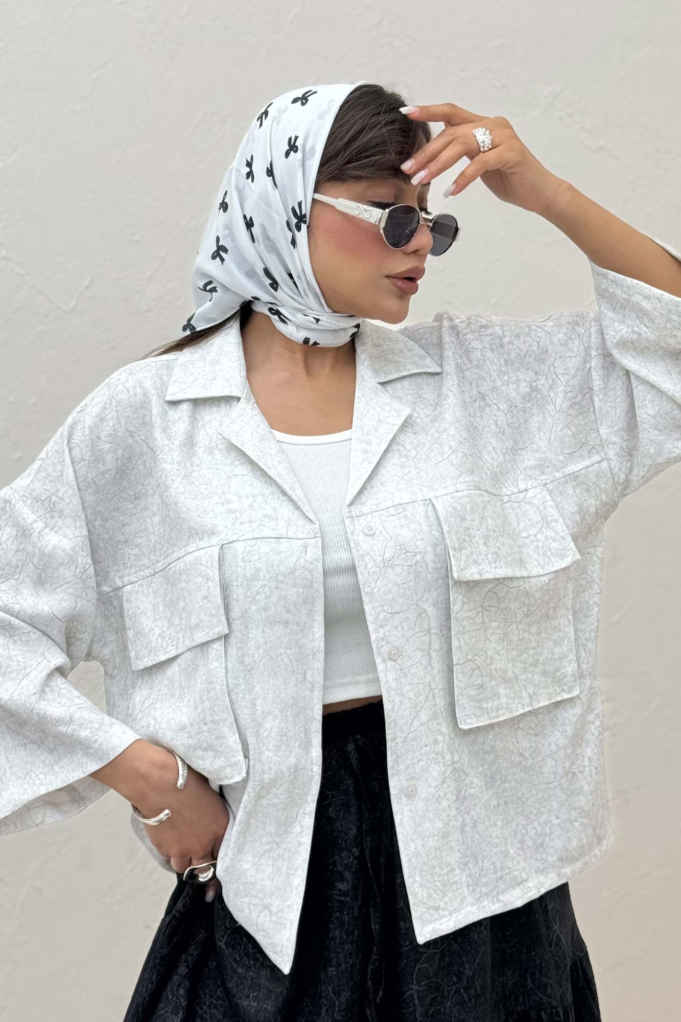 مانتو شانتون سرامیکی دو جیب پاکتی