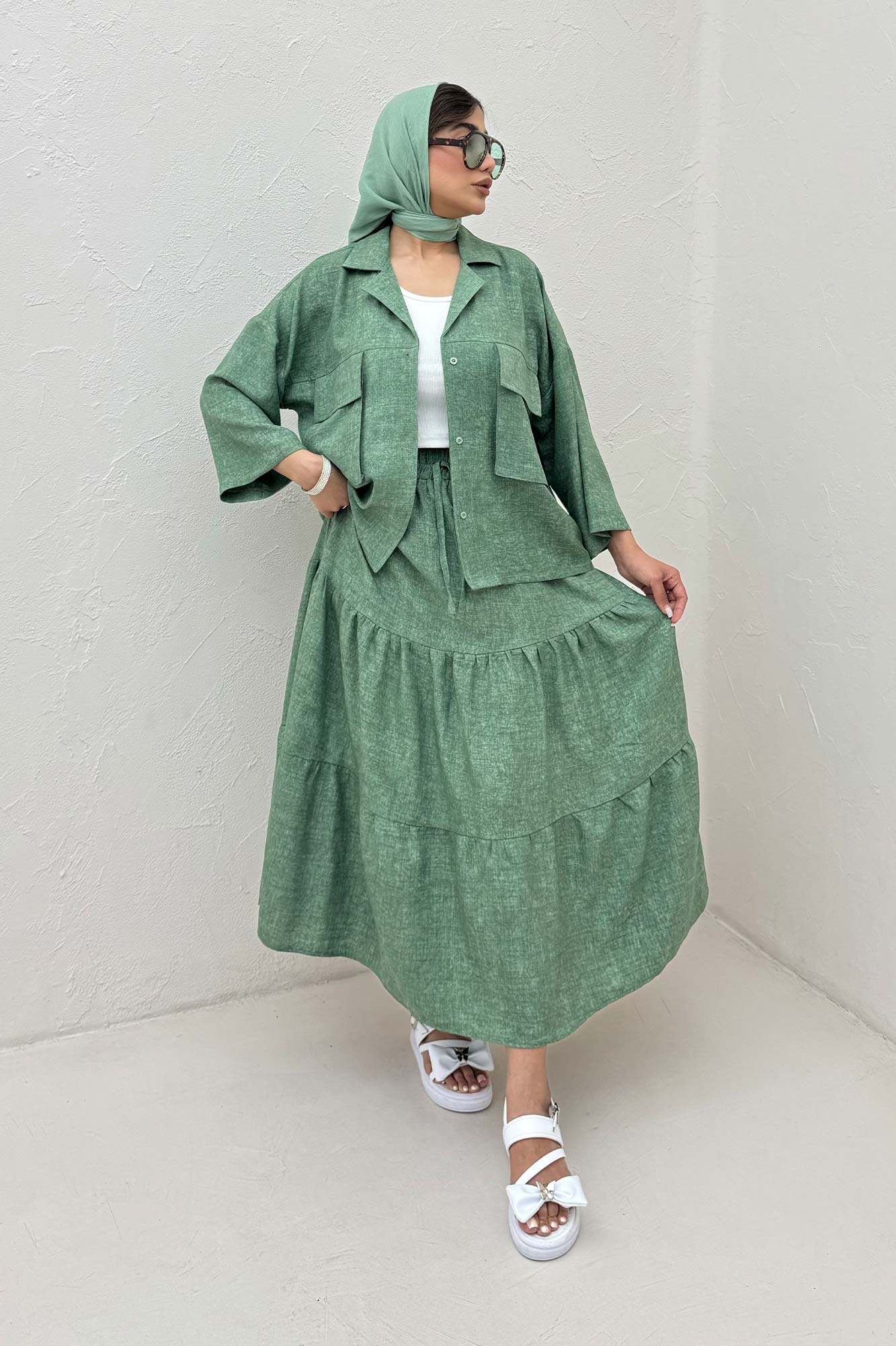 مانتو شانتون سرامیکی دو جیب پاکتی