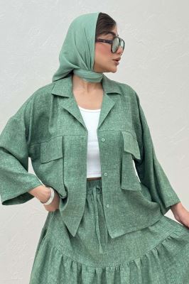 مانتو شانتون سرامیکی دو جیب پاکتی