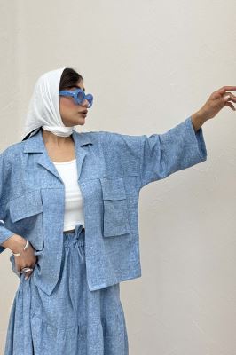 مانتو شانتون سرامیکی دو جیب پاکتی