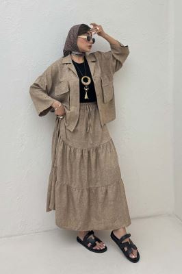 مانتو شانتون سرامیکی دو جیب پاکتی