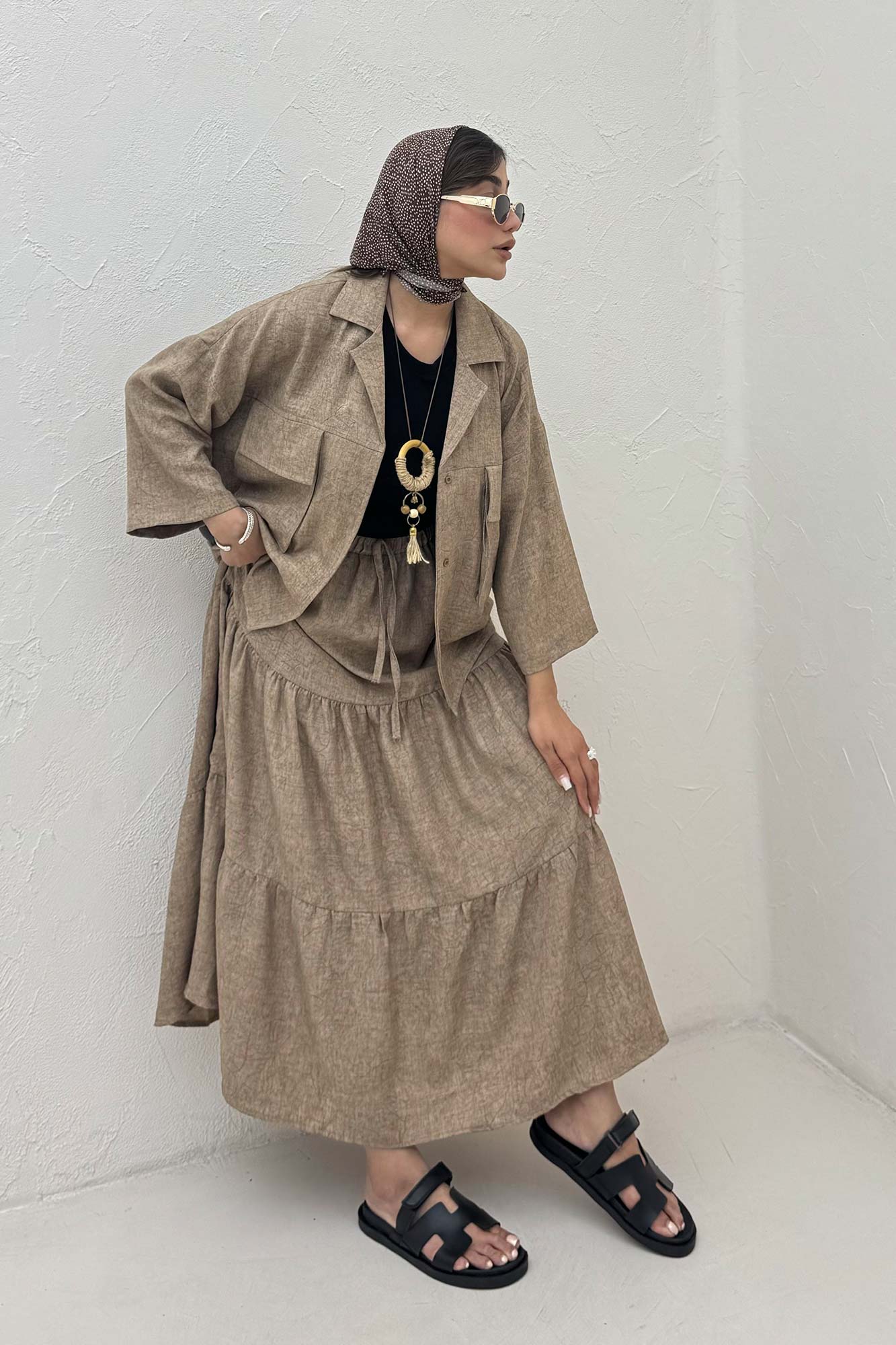 مانتو شانتون سرامیکی دو جیب پاکتی