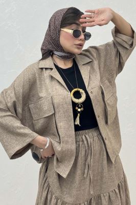 مانتو شانتون سرامیکی دو جیب پاکتی