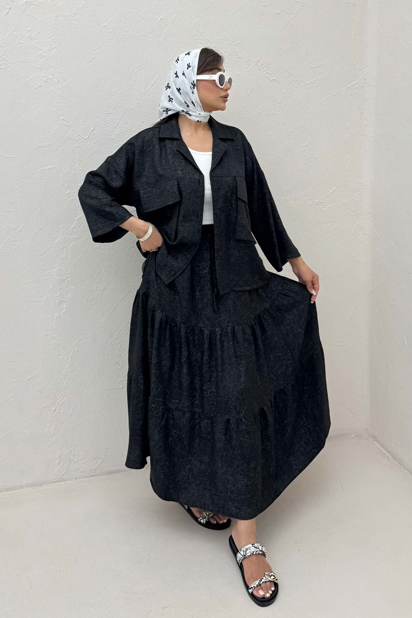 مانتو شانتون سرامیکی دو جیب پاکتی