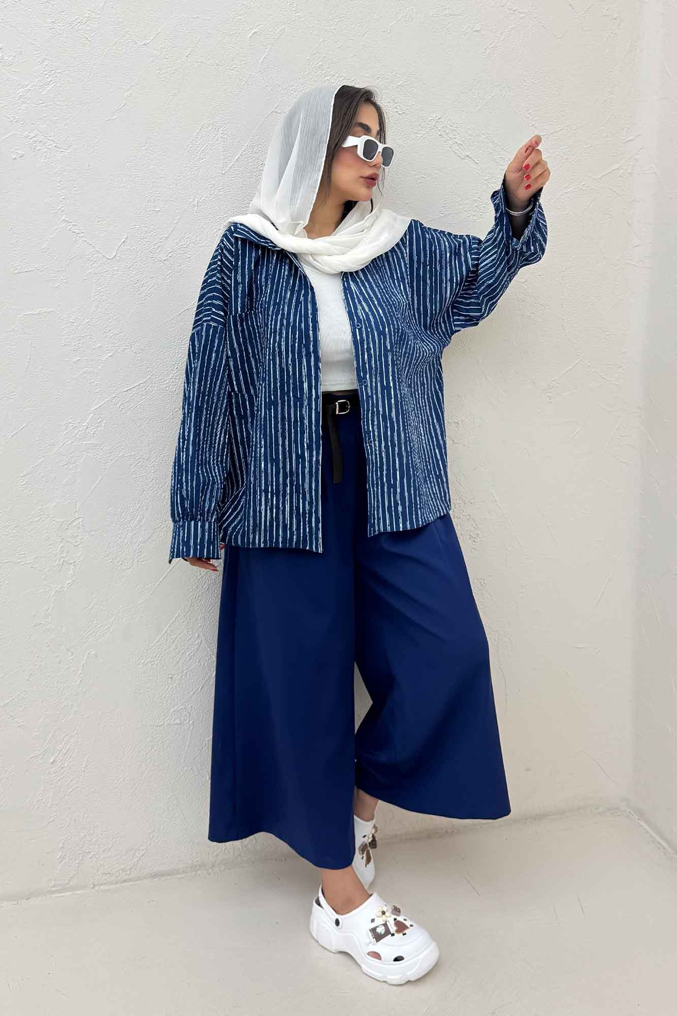 مانتو راه راه زارا تک جیب