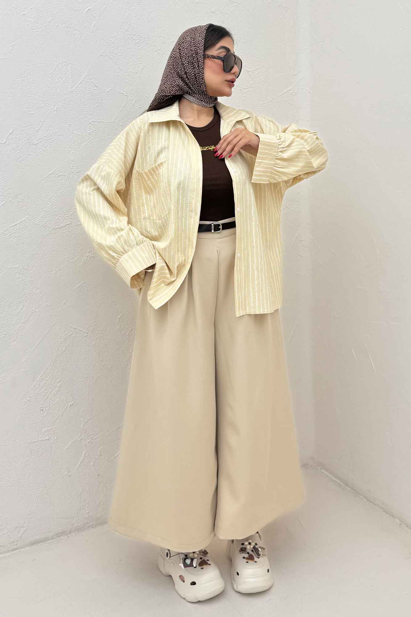 مانتو راه راه زارا تک جیب