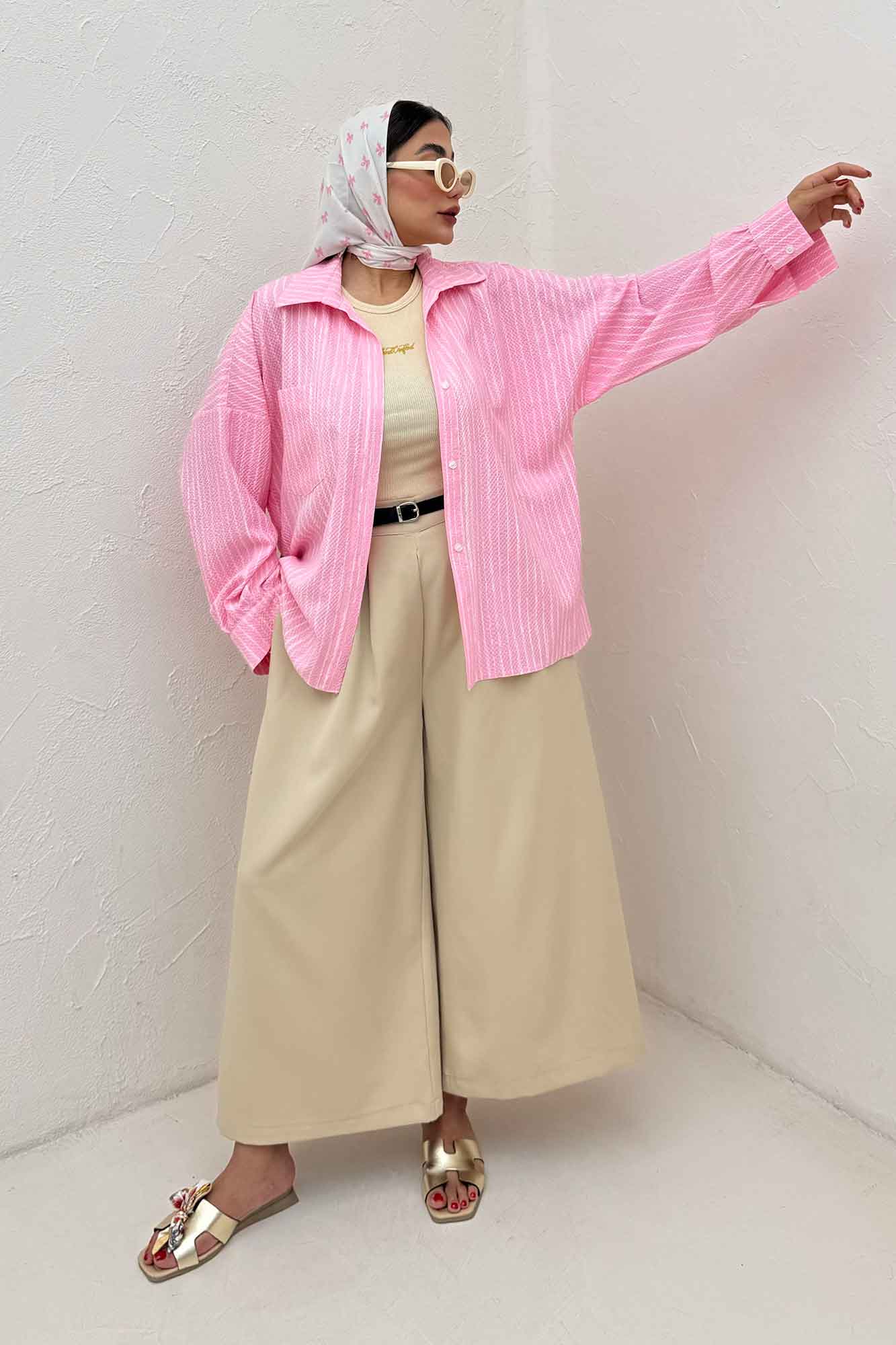 مانتو راه راه زارا تک جیب