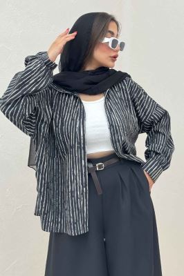 مانتو راه راه زارا تک جیب