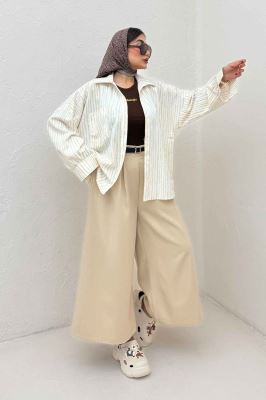 مانتو راه راه زارا تک جیب