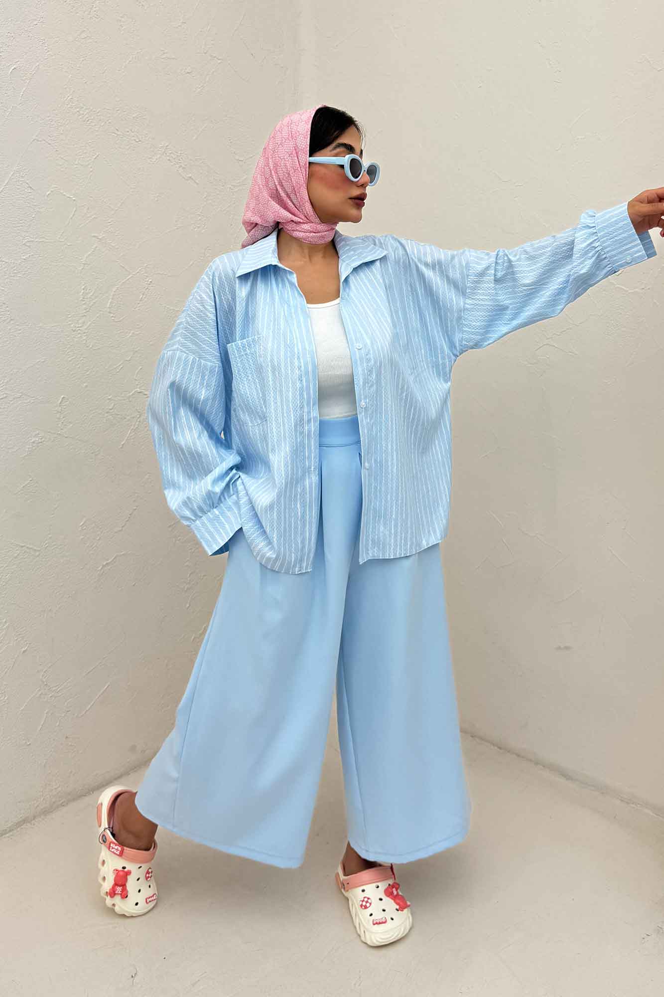 مانتو راه راه زارا تک جیب