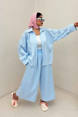 مانتو راه راه زارا تک جیب