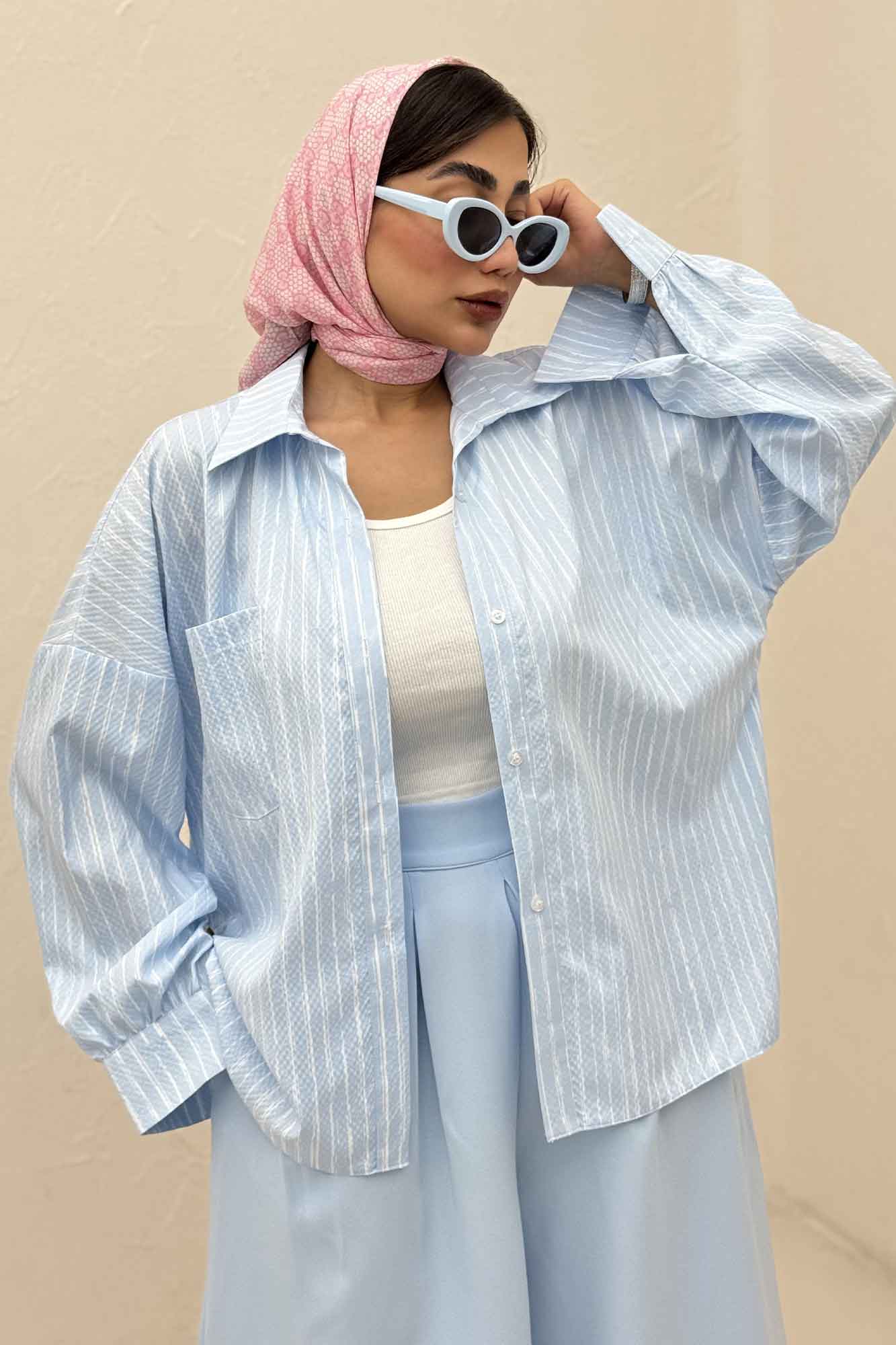 مانتو راه راه زارا تک جیب