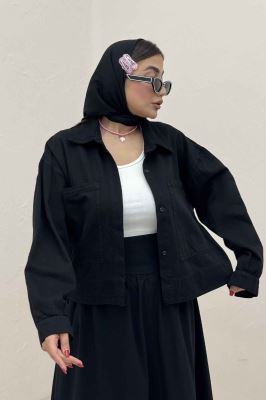 مانتو کتان سه جاف پهن TR