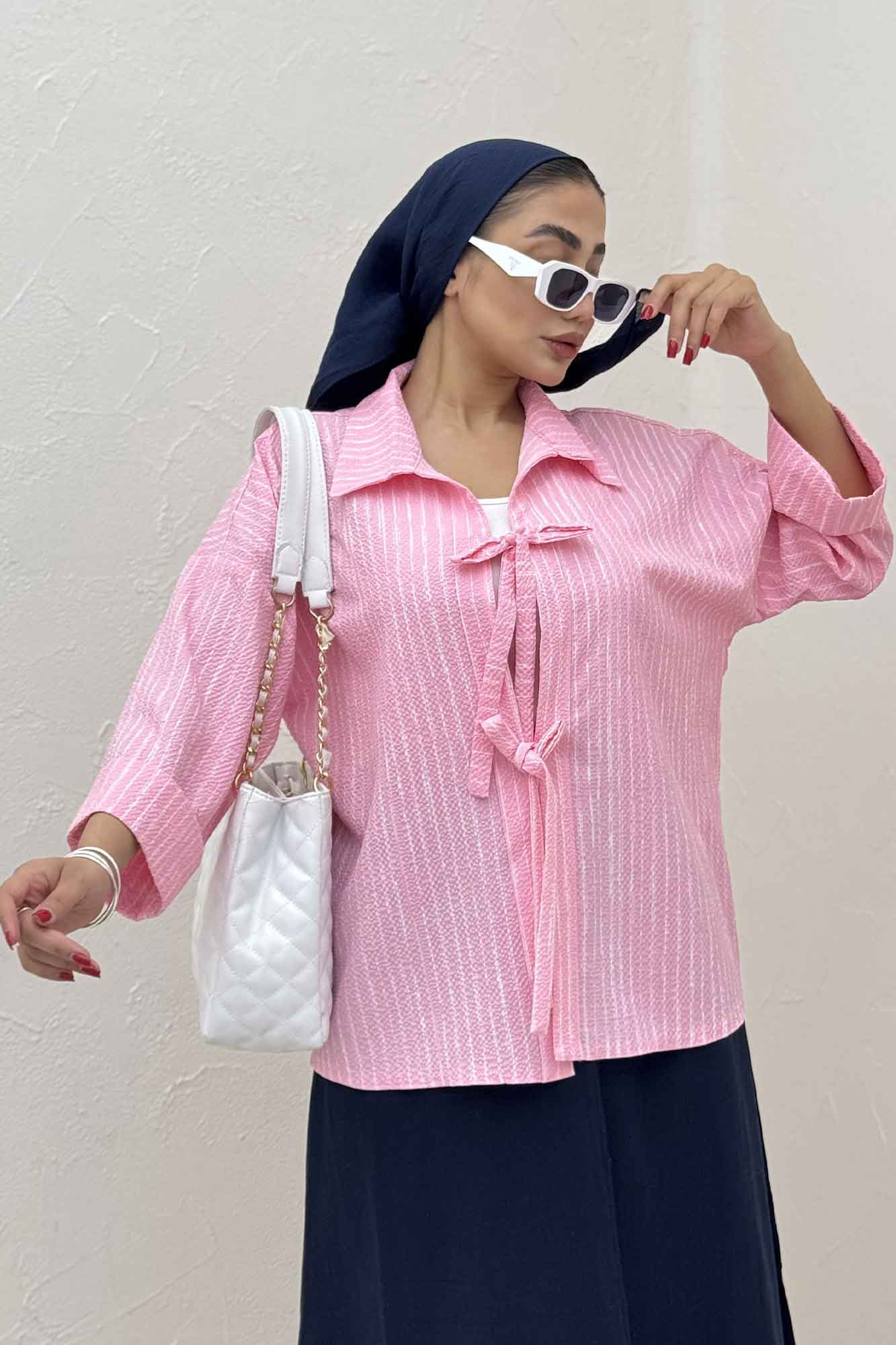 مانتو دو بند راه راه زارا پشت ریلی