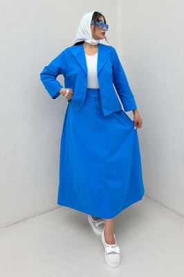 ست کت و دامن لینن ستاره