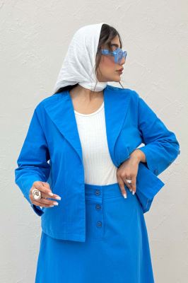 ست کت و دامن لینن ستاره