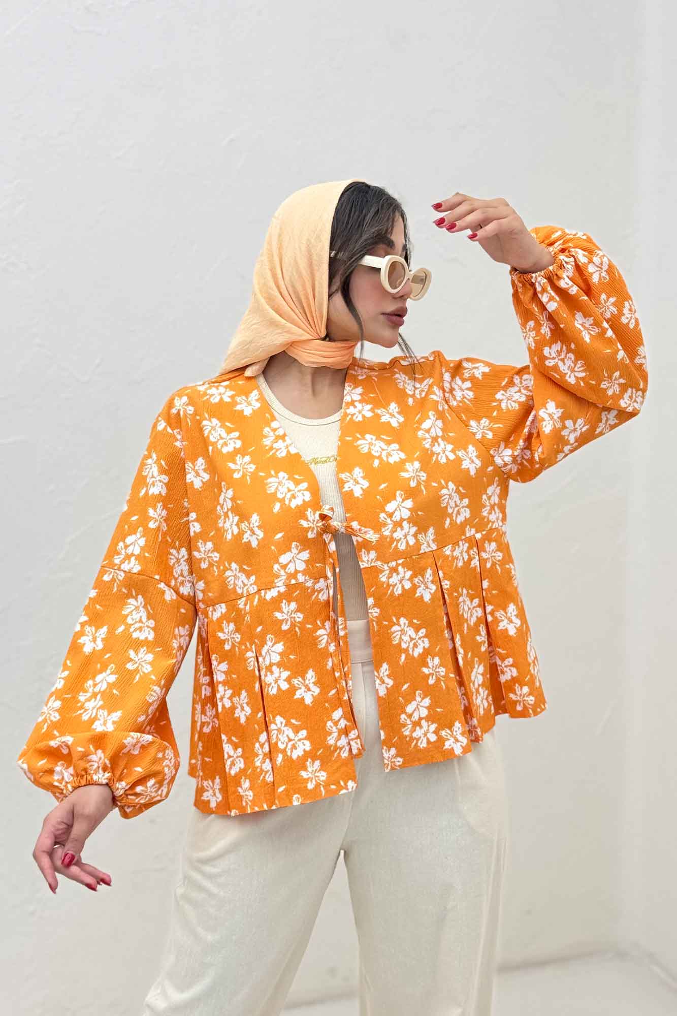 مانتو ونوس گلدار جلو پیله تک بند