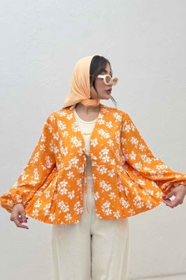 مانتو ونوس گلدار جلو پیله تک بند