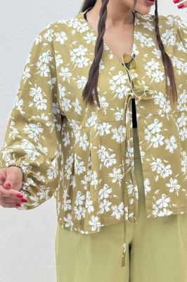 مانتو ونوس گلدار جلو پیله تک بند