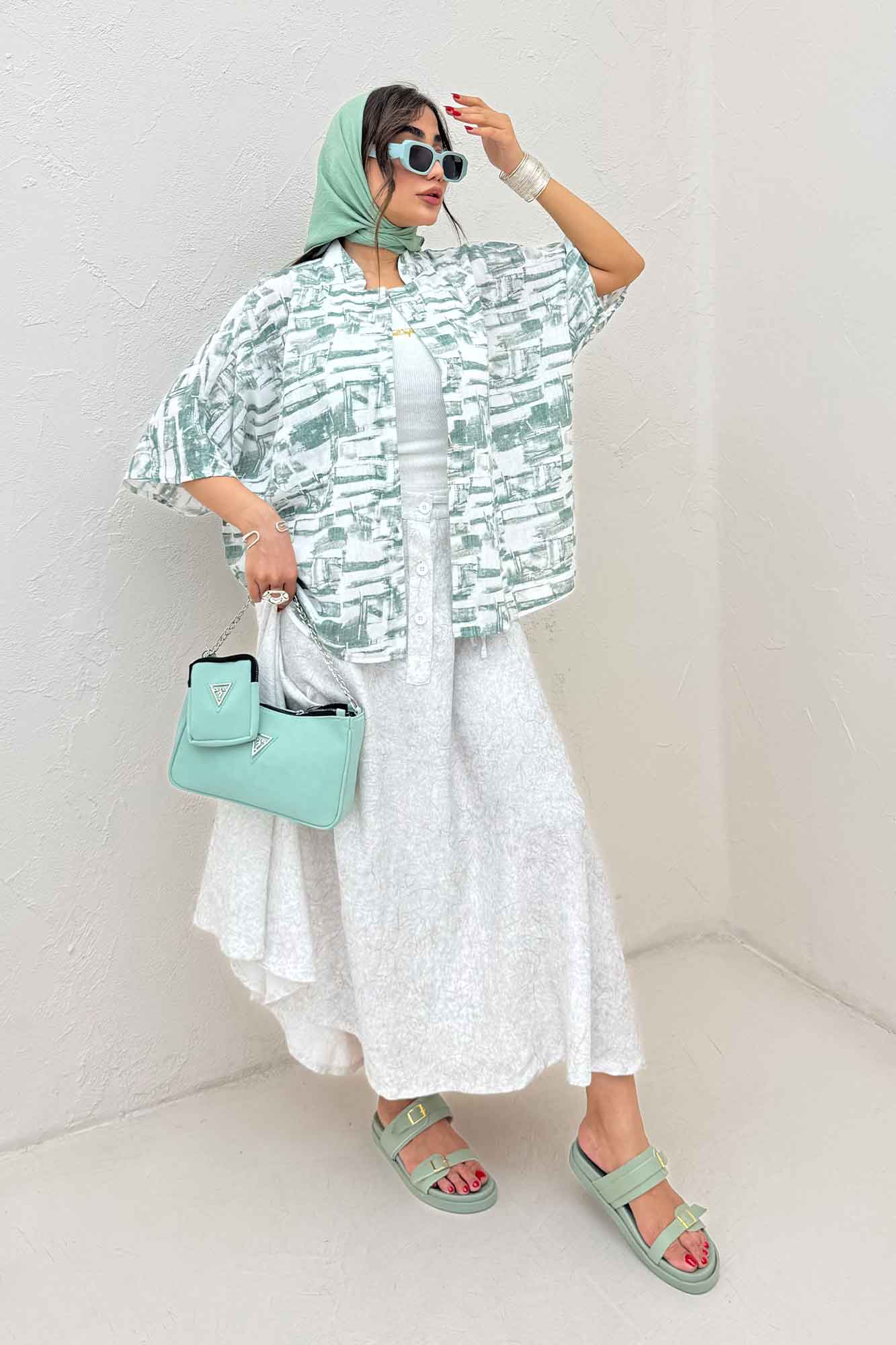 شومیز یقه سه سانت لینن اسلپ کد 3