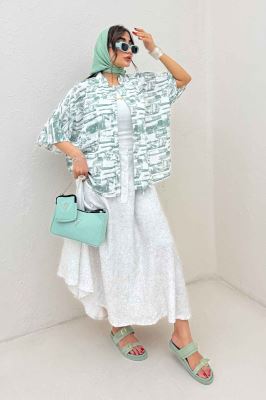 شومیز یقه سه سانت لینن اسلپ کد 3