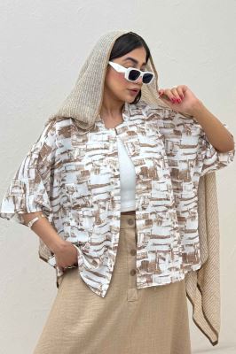 شومیز یقه سه سانت لینن اسلپ کد 3