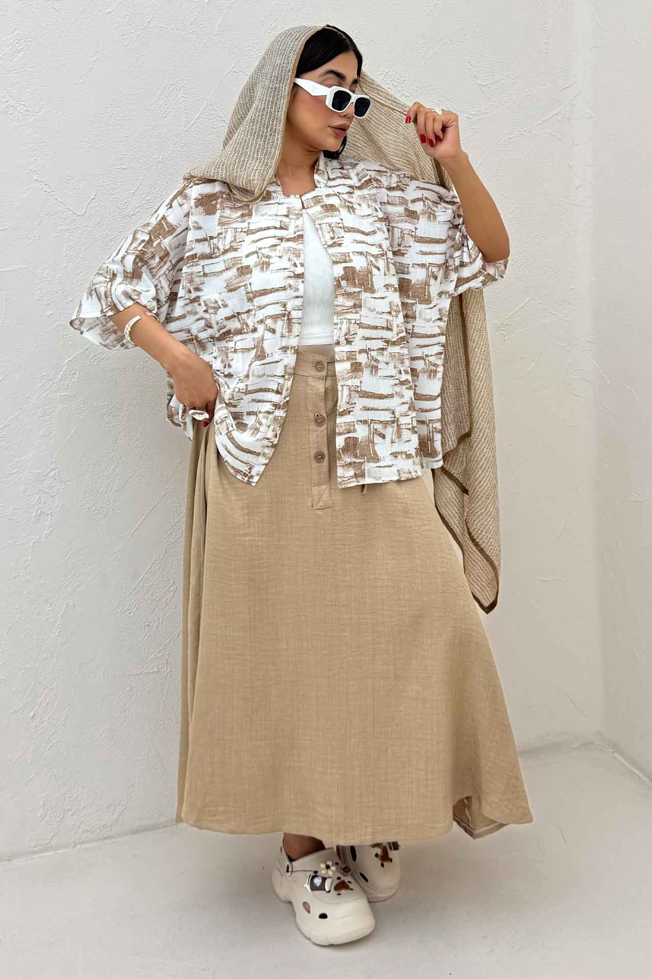 شومیز یقه سه سانت لینن اسلپ کد 3