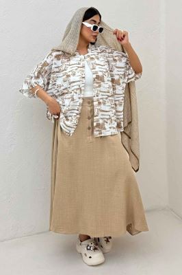 شومیز یقه سه سانت لینن اسلپ کد 3