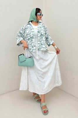 شومیز لینن اسلپ پشت بلند کد 3