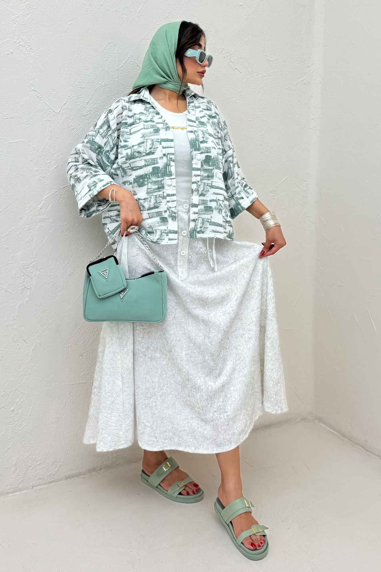 شومیز لینن اسلپ پشت بلند کد 3