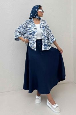 شومیز لینن اسلپ پشت بلند کد 3