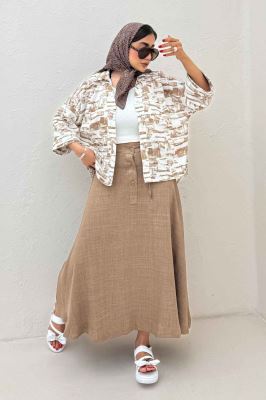 شومیز لینن اسلپ پشت بلند کد 3