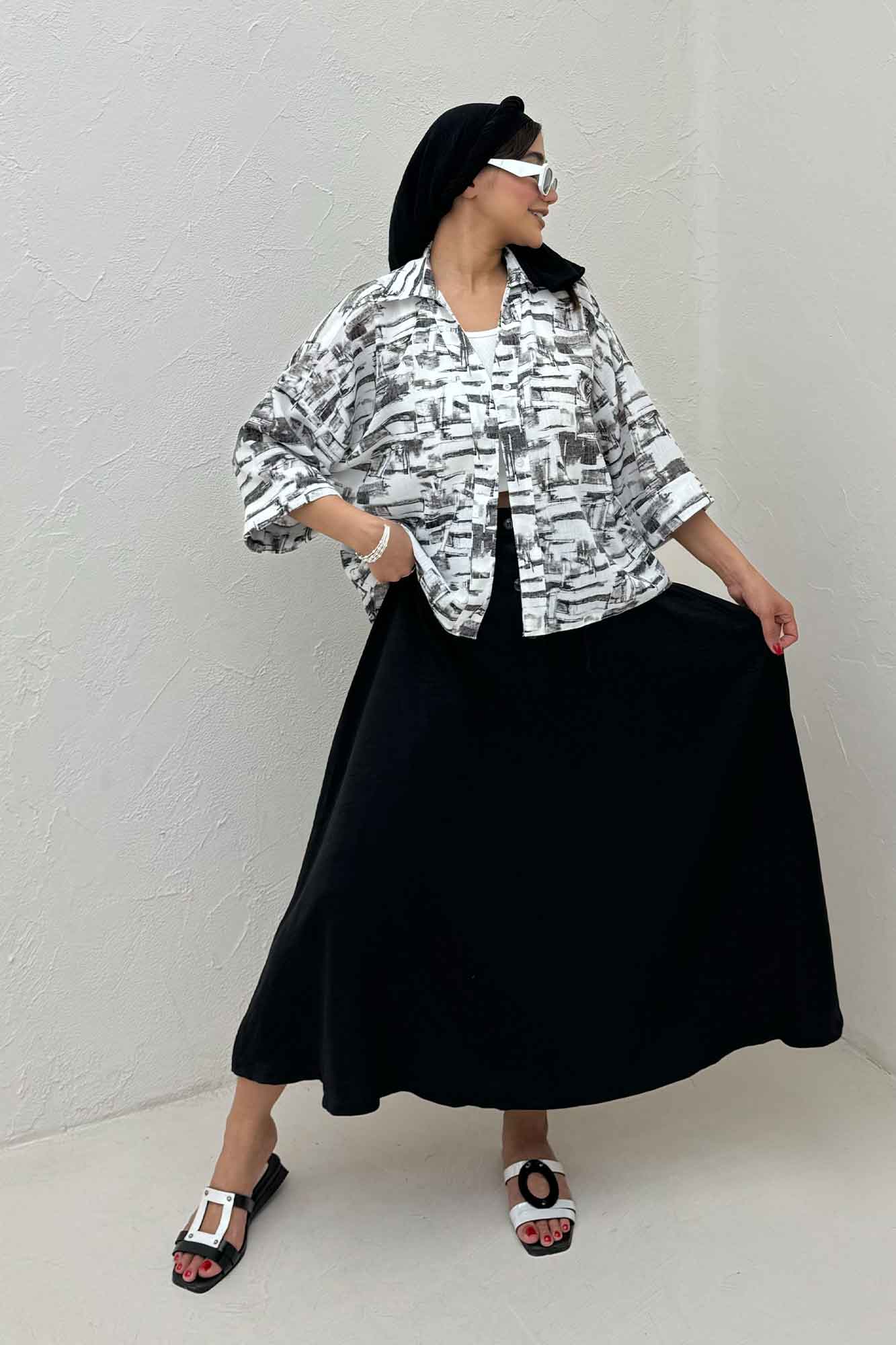 شومیز لینن اسلپ پشت بلند کد 3