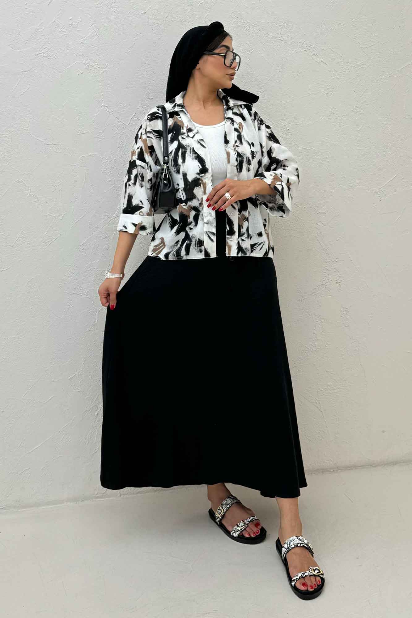 شومیز لینن اسلپ پشت بلند کد 4