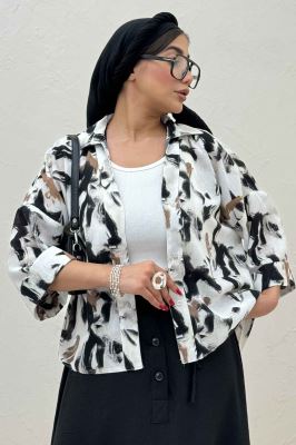 شومیز لینن اسلپ پشت بلند کد 4