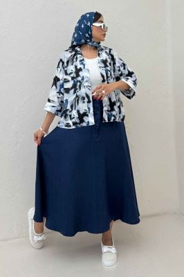 شومیز لینن اسلپ پشت بلند کد 4