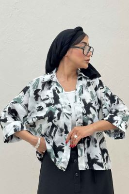 شومیز لینن اسلپ پشت بلند کد 4