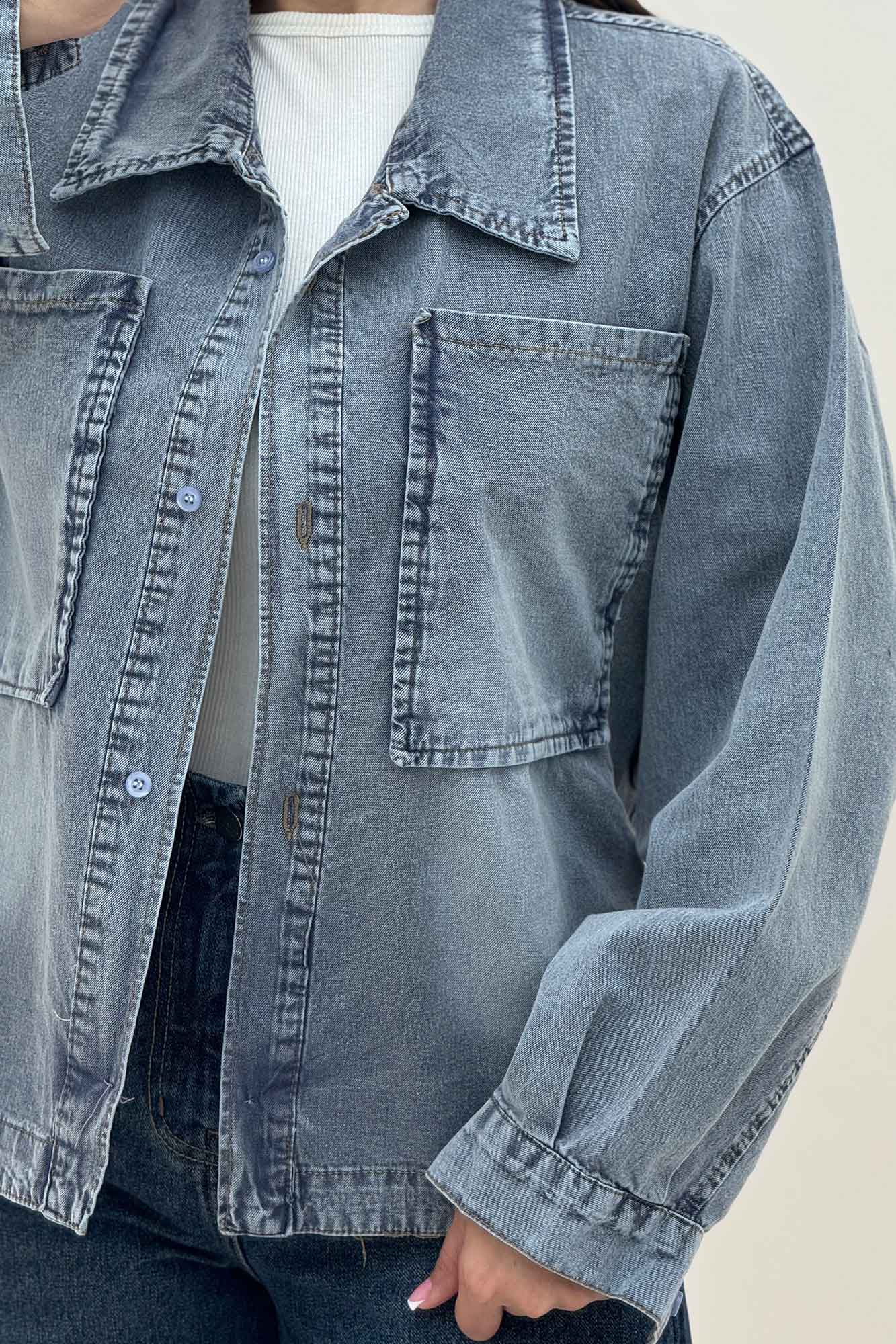 مانتو جین کاغذی پایین هلال TR