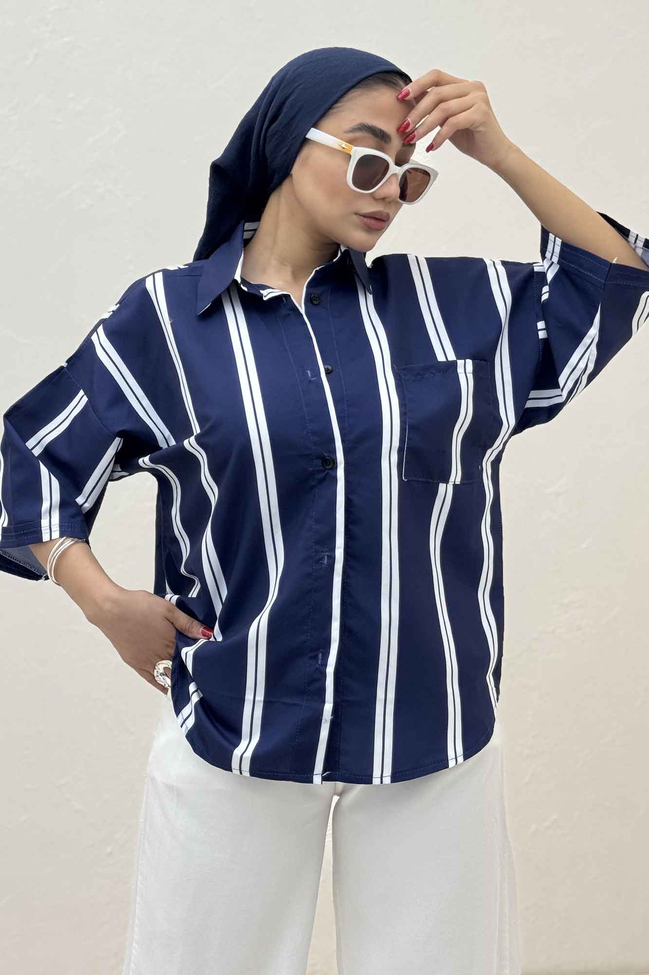 شومیز پری راه راه 7003