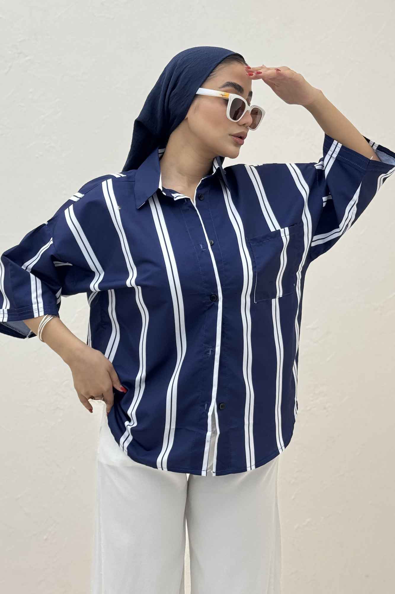 شومیز پری راه راه 7003