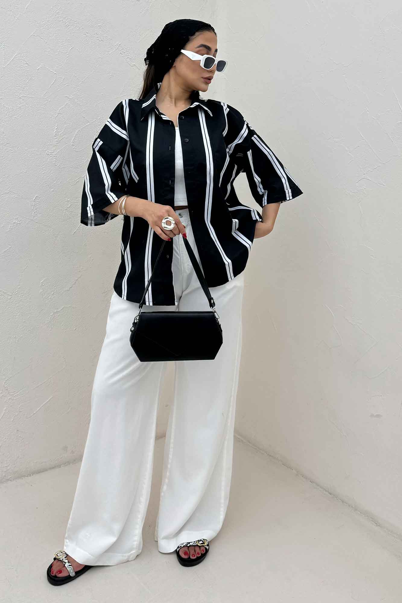 شومیز پری راه راه 7003