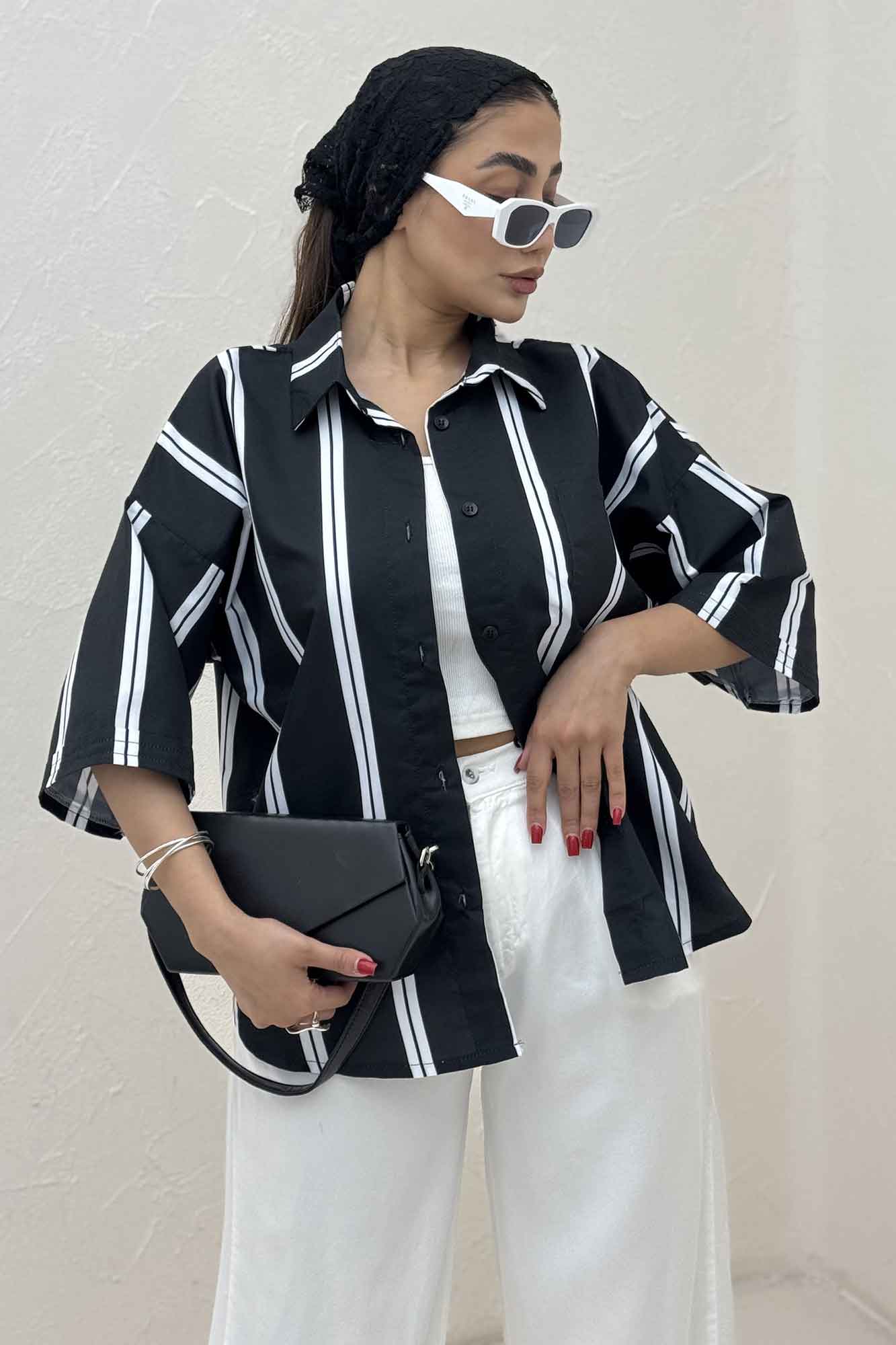 شومیز پری راه راه 7003