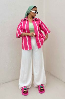 شومیز پری راه راه 7003